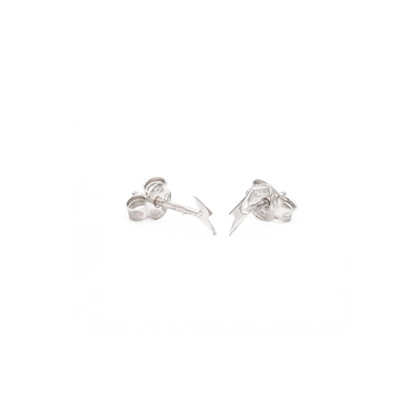 orecchini a forma di piccolo fulmine in argento