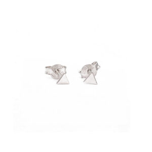 orecchini a forma di piccolo triangolo in argento