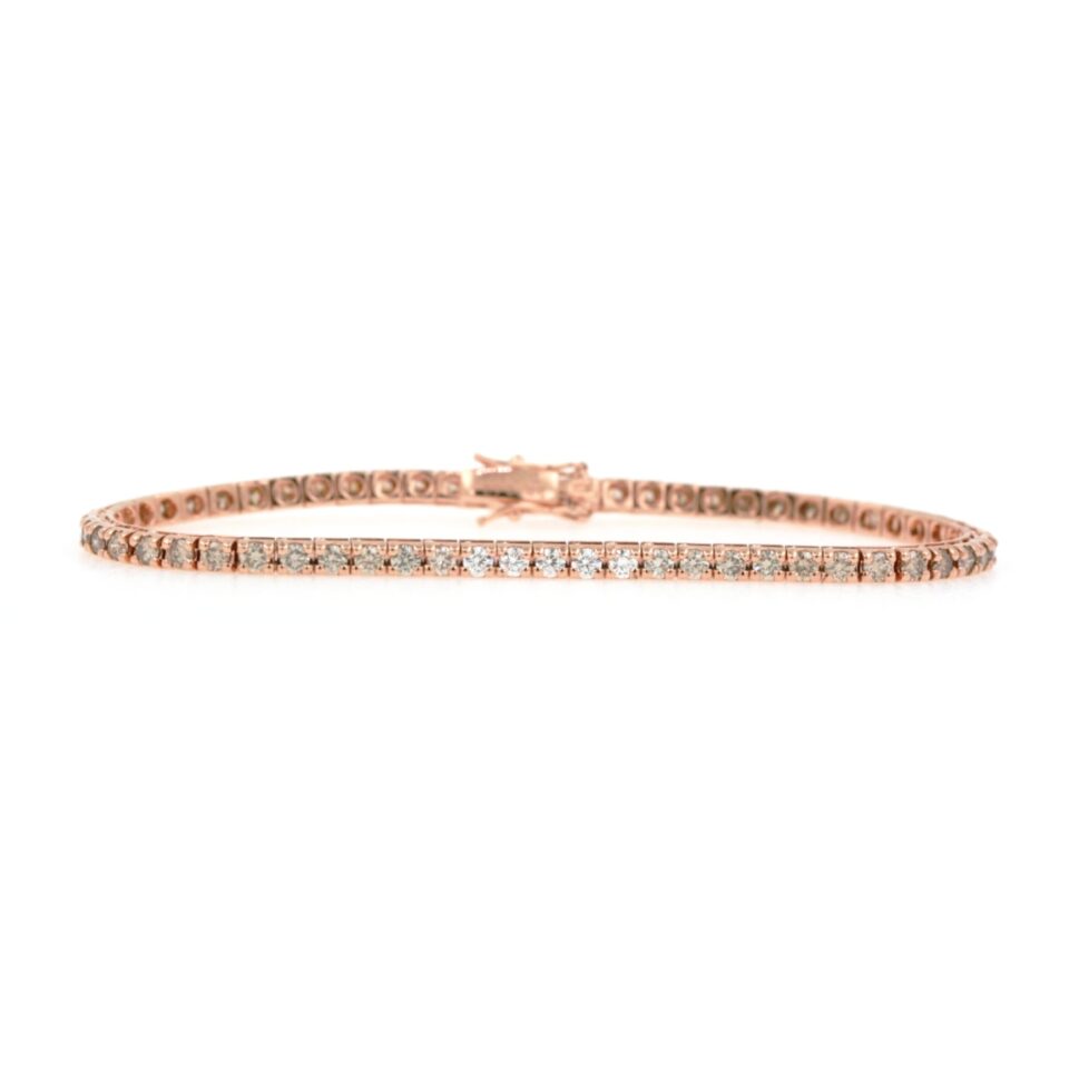 Bracciale-tennis-in-oro-rosa-con-diamanti-bianchi-sfumati-verso-i-lati-con-diamanti-brown