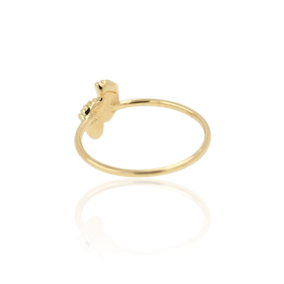 anello da regalare per celebrare una nascita a forma di piedini di bimbo