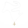 collana in argento con pendente in oro giallo a forma di aeroplano