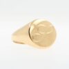 Anello da mignolo in oro giallo personalizzabile con iniziale S incisa