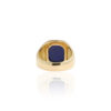anello modello chevalier in oro giallo con lapislazzulo