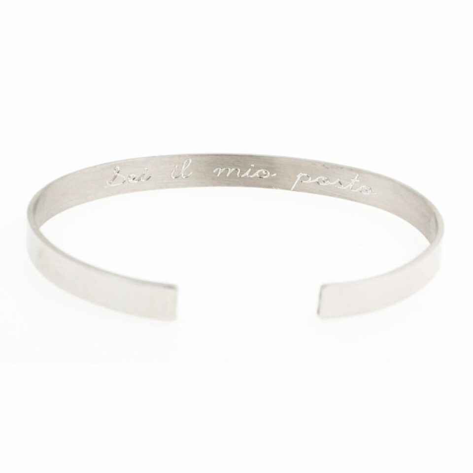 Bracciale Rigido a Fascia in argento (alto 6 mm)