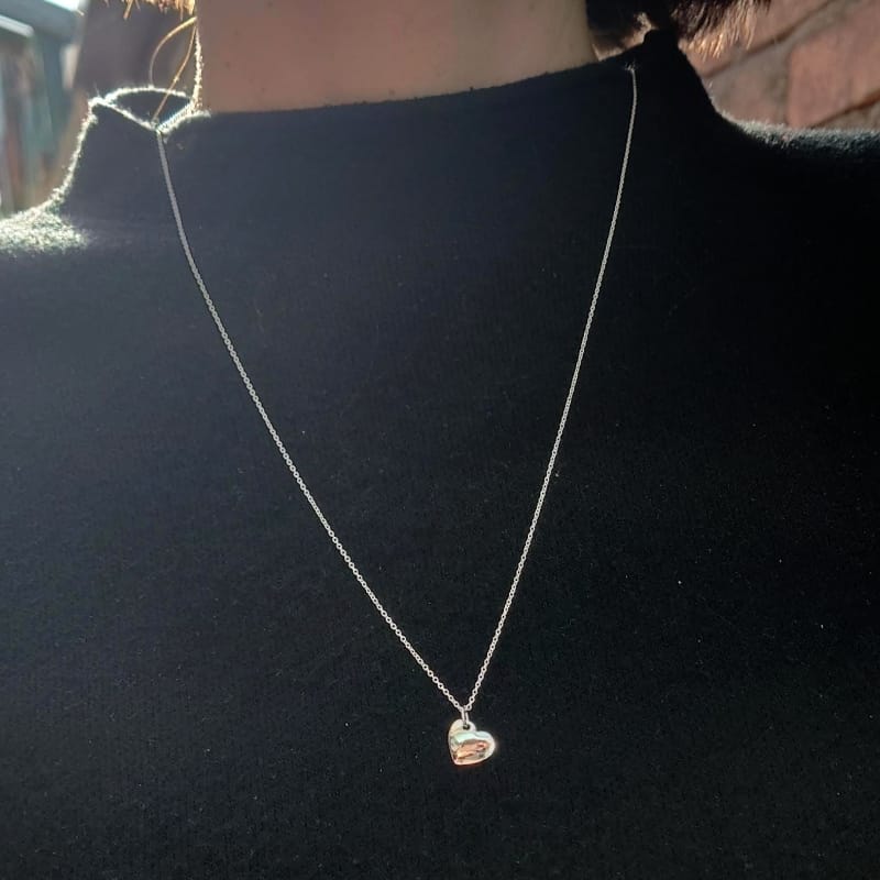 Collana Cuore Filo Sottile Oro Rosa