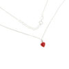 collanina in argento con ciondolo in corallo
