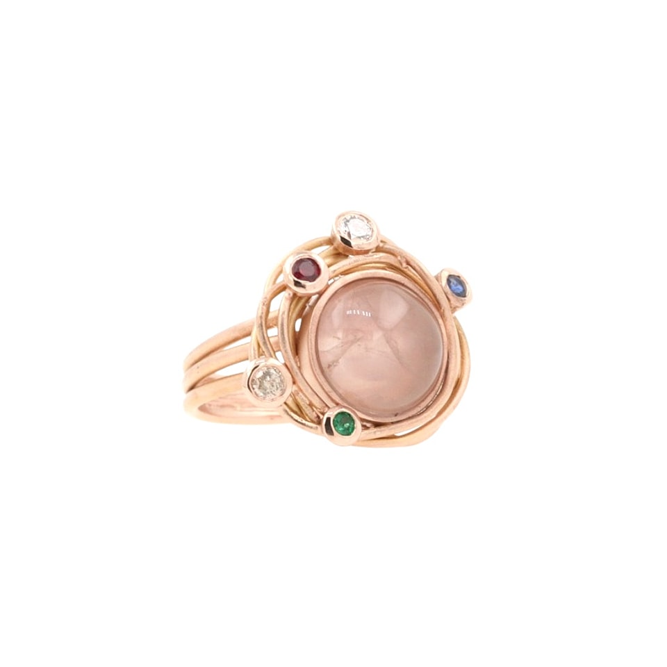 Anello nido in oro rosa