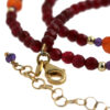 collana in argento dorato con agata, corniola e ametista naturali