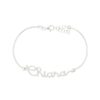 bracciale in argento rodiato fatto a mano con nome