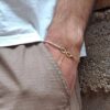 bracciale infinito in oro e argento da uomo