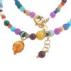 chiusura in argento dorato della collana in pietre colorate