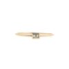 solitario minimal diamante baguette in oro bianco