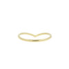 Anello in oro giallo a v