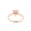 anello in oro rosa con cuore in zafifro rosa
