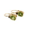 Orecchini in oro con peridoto e diamante brown