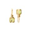 orecchini con peridoto e diamanti brown in oro giallo