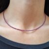 Collana Rubini e Argento Rosato