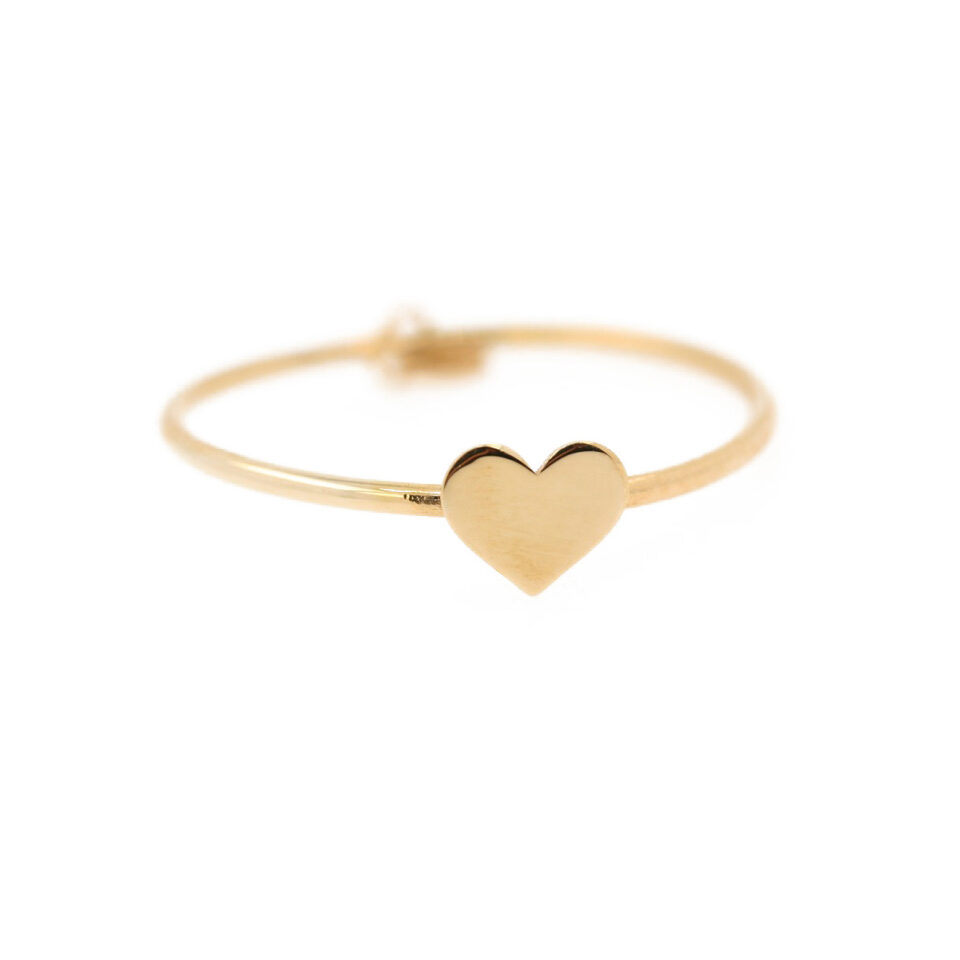 anello cuore in oro 9 kt