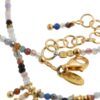 collana in argento dorato e quarzi