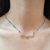 collana di quarzi colorati in argento 925 dorato