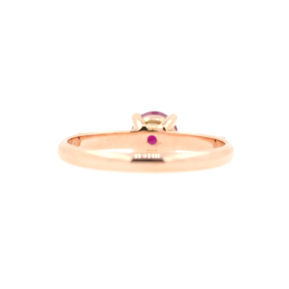 anello rubino e diamanti oro rosa