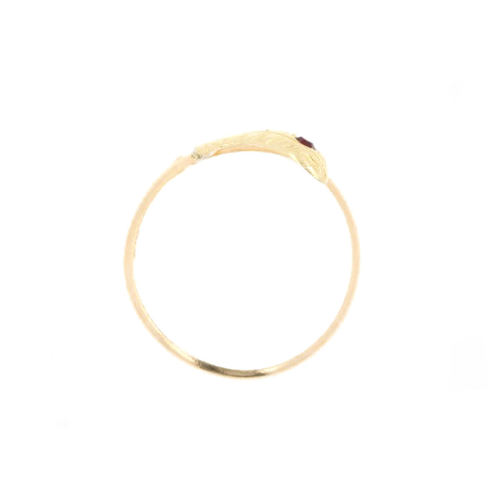 anello serpentina in oro giallo