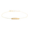 bracciale fatto a mano in oro giallo con incisione