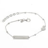 bracciale in argento 925 con cuore e piastrina personalizzabile