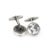 gemelli mappamondo in argento 925