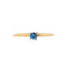 solitario in oro e zircone azzurro