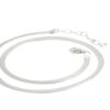 collana girocollo piatta in argento rodiato
