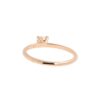solitario in oro rosa 18 kt con diamante pinkish brown