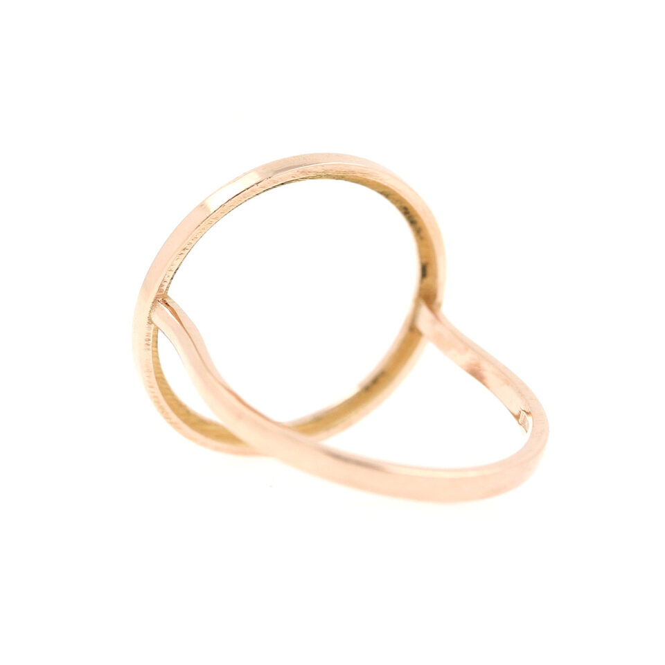 anello a cerchio vuoto in oro