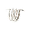 anello in argento rodiato a spirale