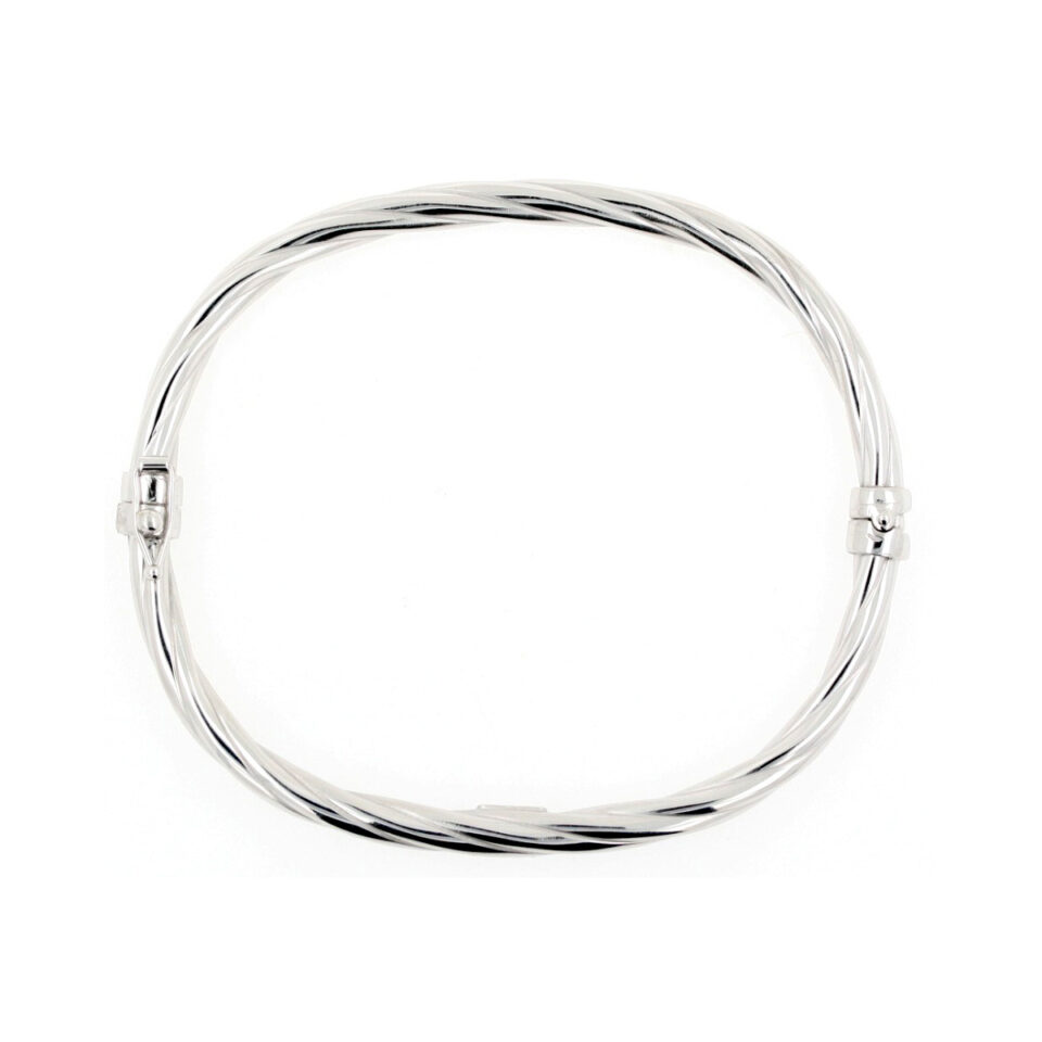 bracciale rigido torchon in argento