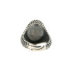 anello da mignolo regolabile puntinato con onice