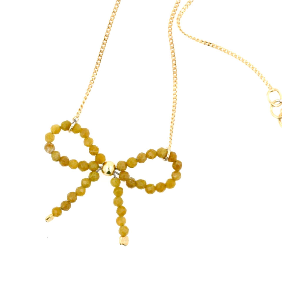 collanina in argento con fiocchetto di olivina