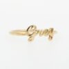 Anello con nome in oro giallo