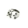 anello gatto in argento in incisione interna in stampato maiuscolo