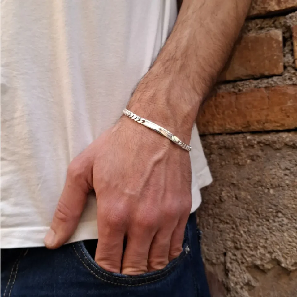 bracciale grumetta personalizzabile da uomo