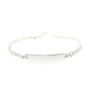 bracciale grumetta con piastrina personalizzabile con incisione
