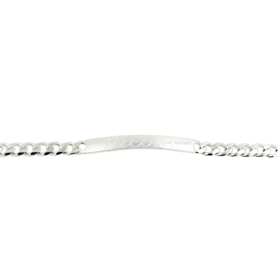 bracciale grumetta con nome inciso