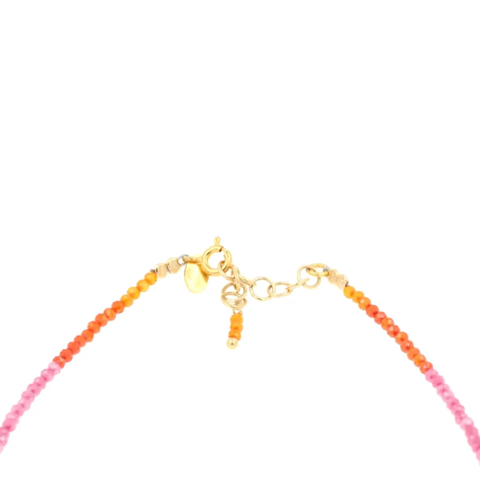 Collana di Zirconi Multicolor con Pendenti con chiusura regolabile in argento