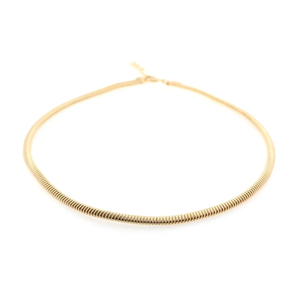 collana tubogas in argento 925 dorato