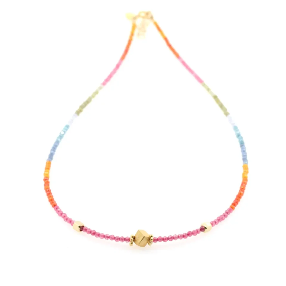 collana di zirconi multicolor