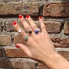 anelli con pietre naturali taglio cabochon