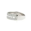 Anello a fascia con diamanti lab grown in oro bianco su tre livelli