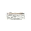 Anello a fascia con diamanti lab grown in oro bianco