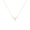 Collana con diamante lab grown taglio triangolo in oro giallo