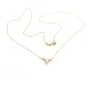 Collana con diamante triangolare in oro giallo
